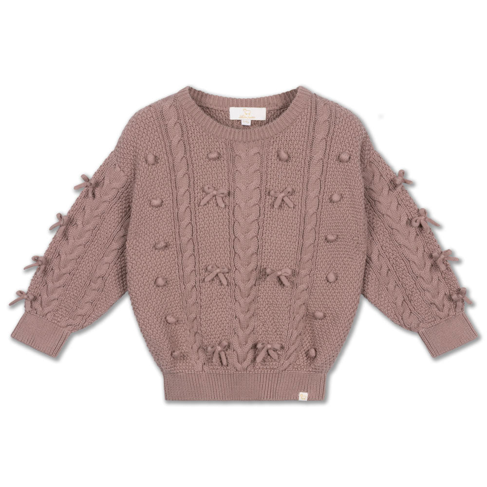 LRDM Petits Elise Bow Fawn Trui