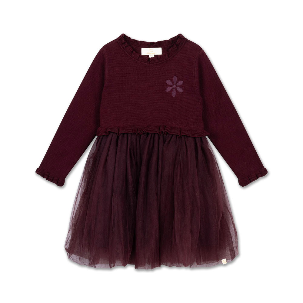 LRDM Petits Julie Tutu Dress Burgundy Dress