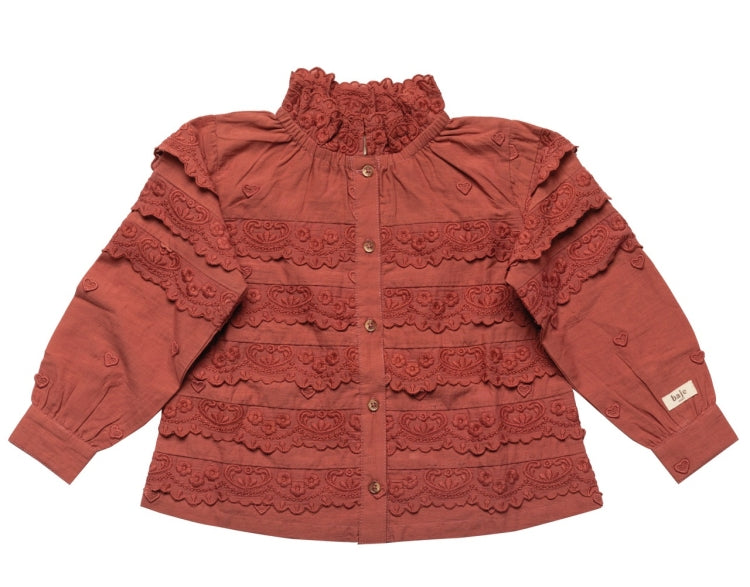 Baje Studio Luen Blouse Red Maroon