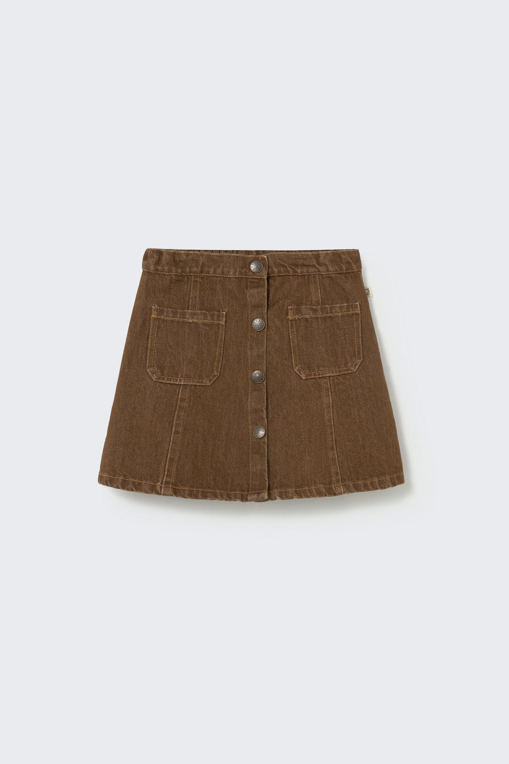 My Little Cozmo Modenak Brown-Washed Denim Skirt