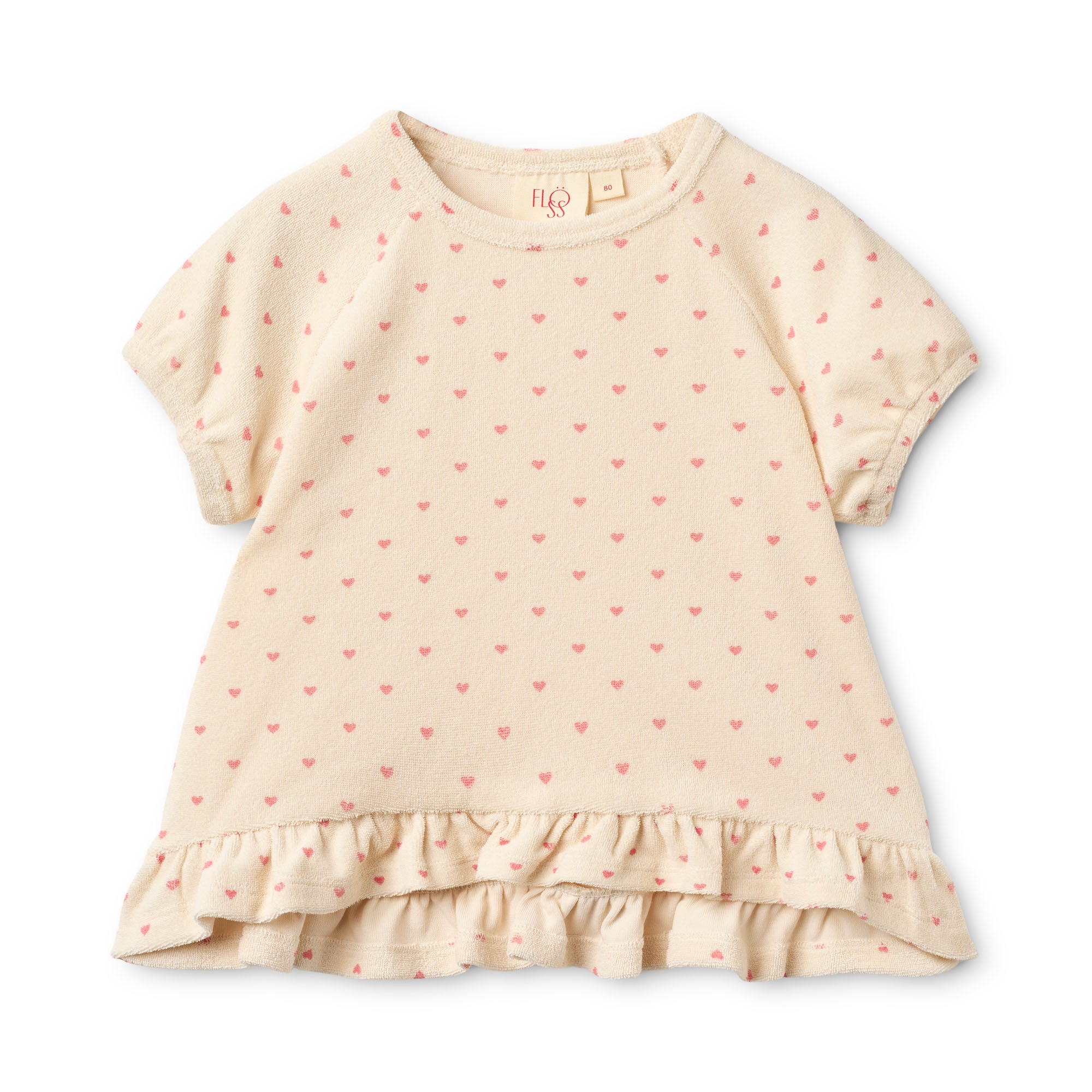 Flöss Nohr Blouse Shirt Cream Pink Heart