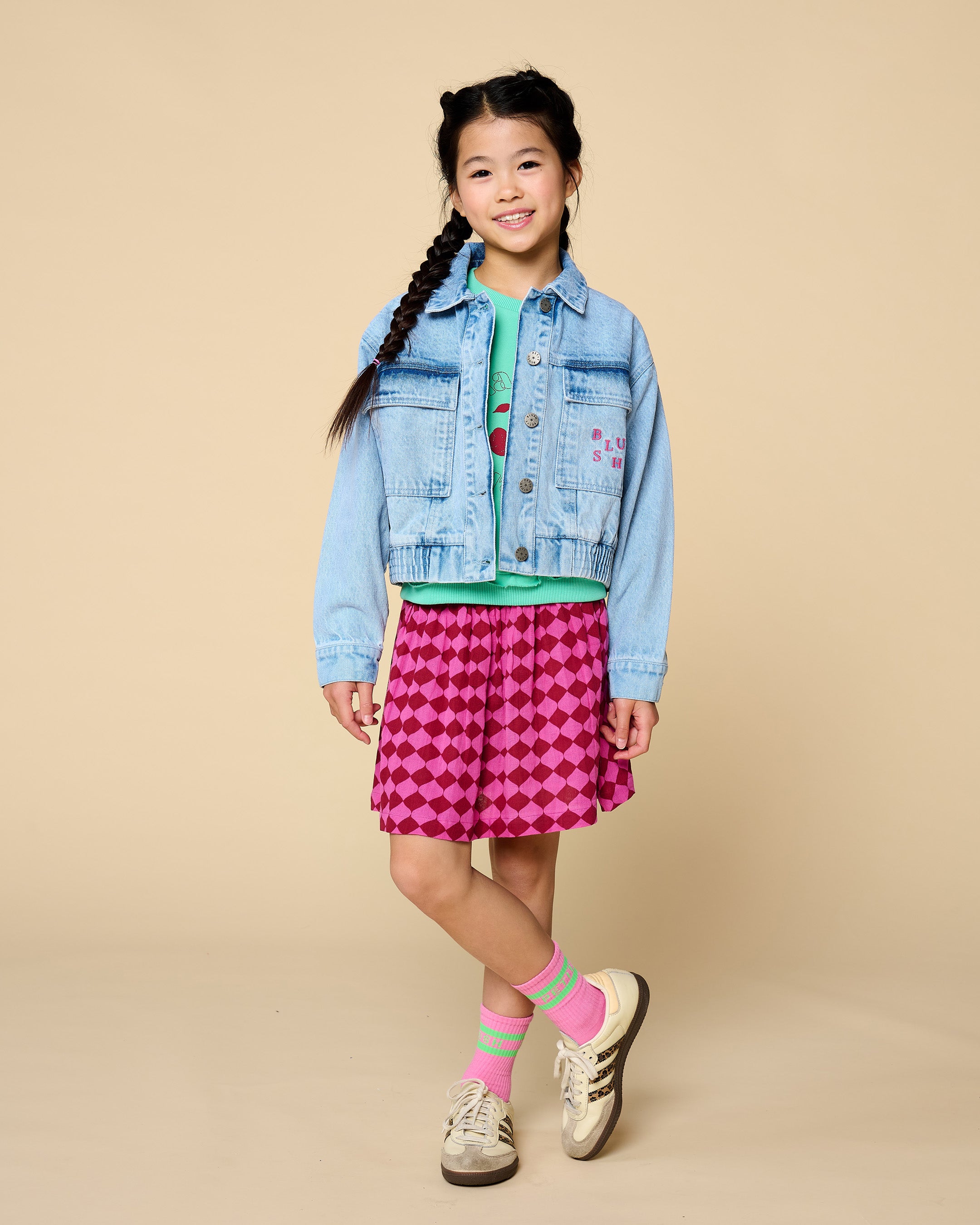 Petit Blush Denim Jacket Light Blue