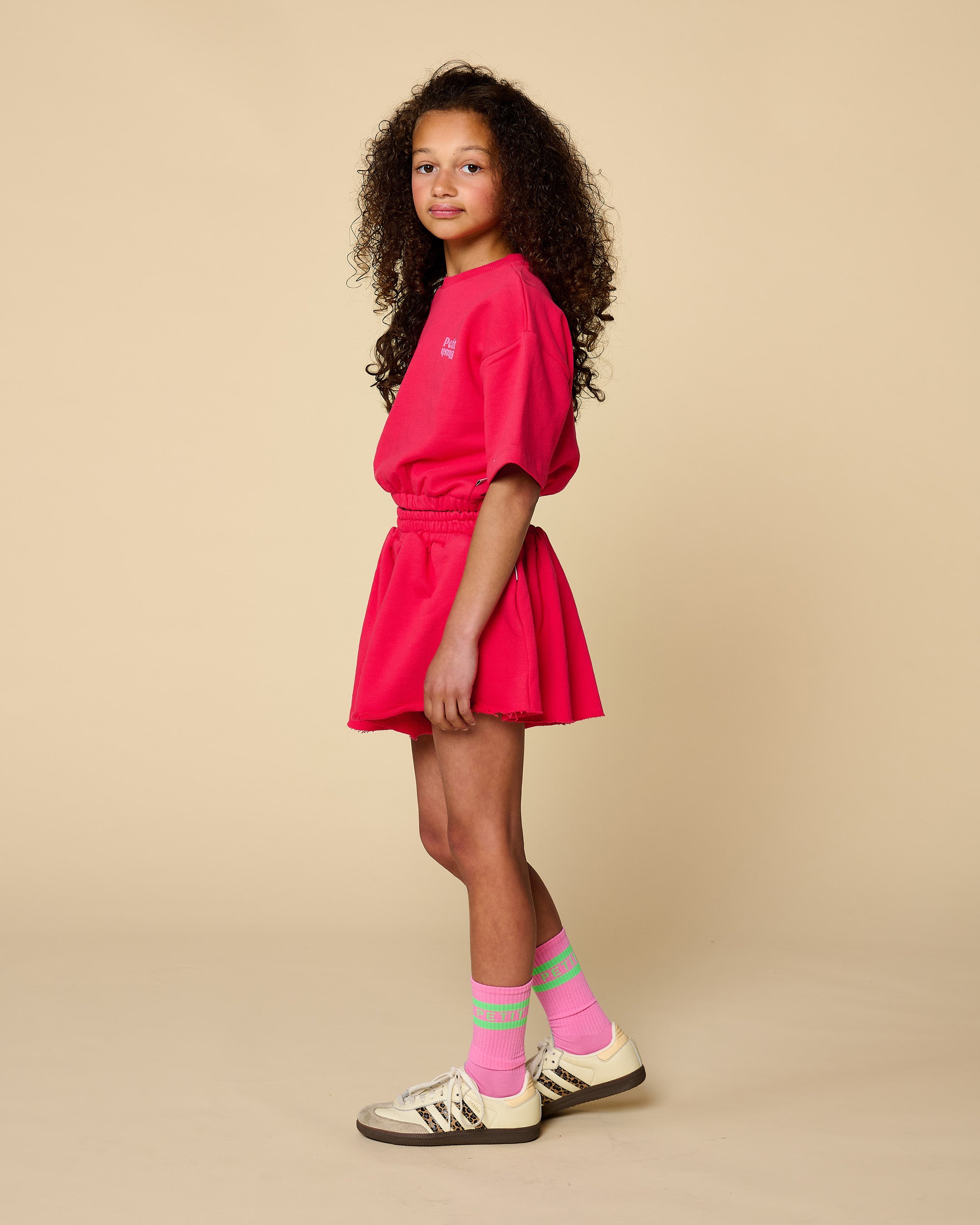 Petit Blush Sweat Short Raspberry Wine