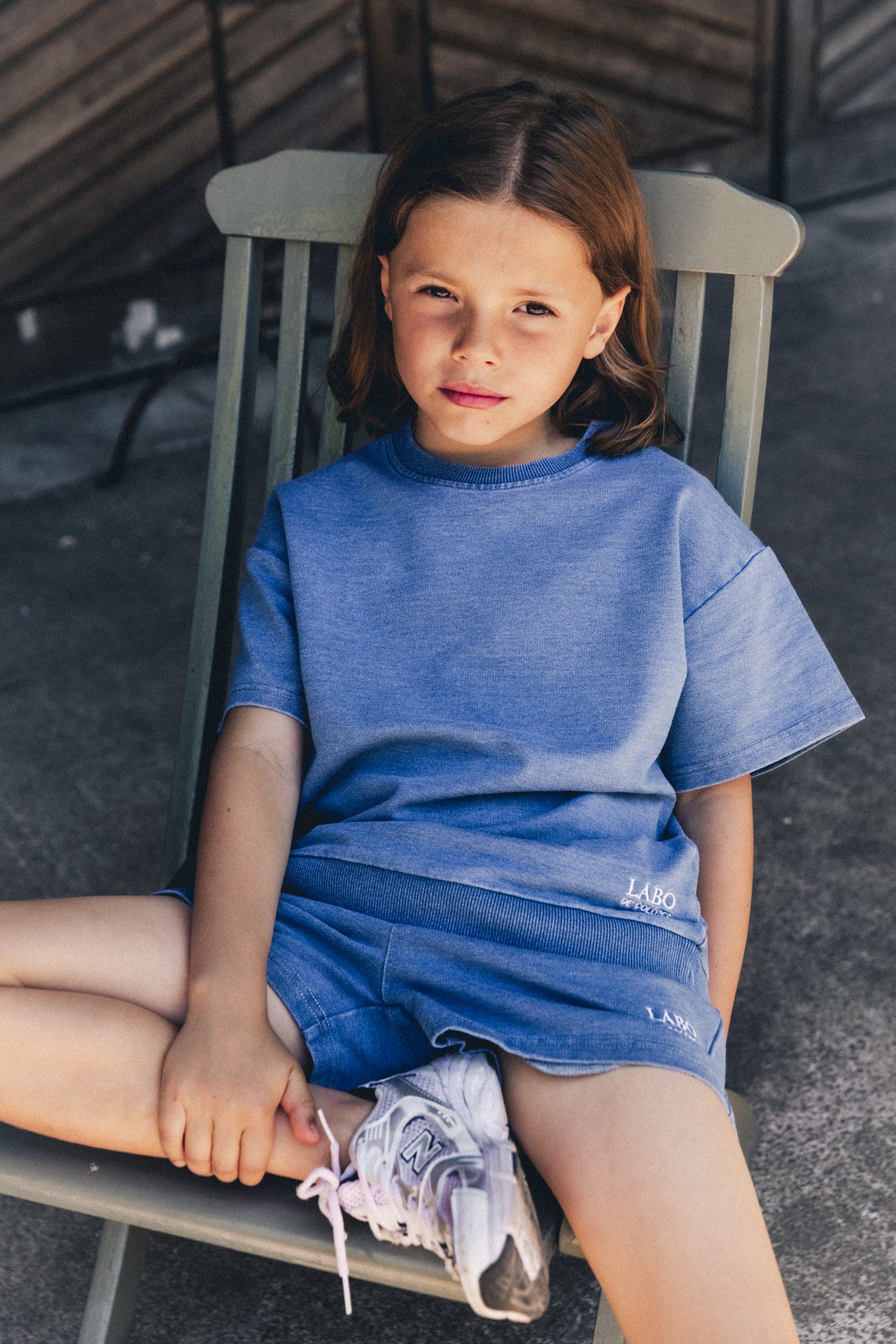 Labo De Colores Lion T-shirt Blue Denim Light