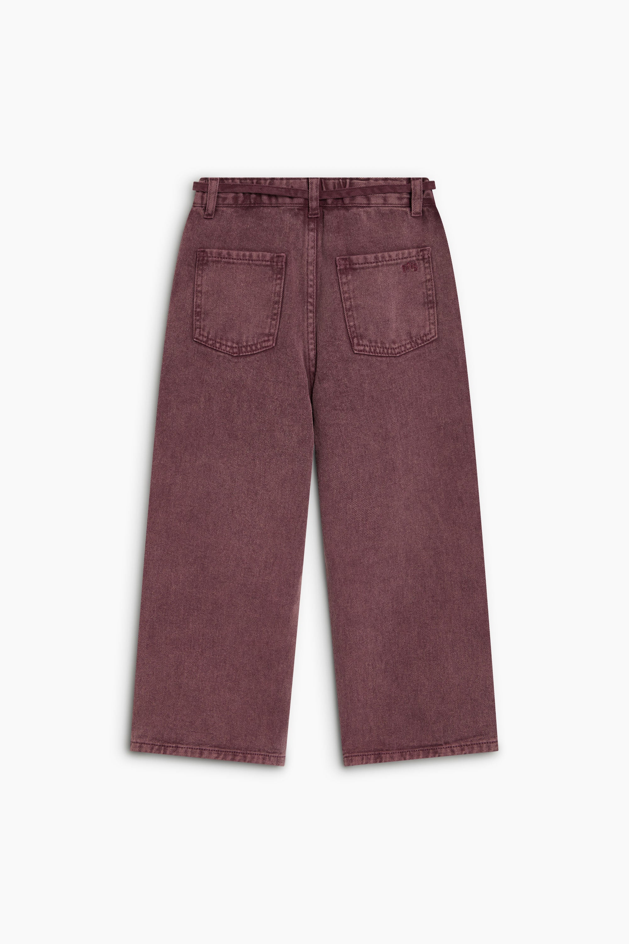 The New Society Denim Wide Leg Pants Wine