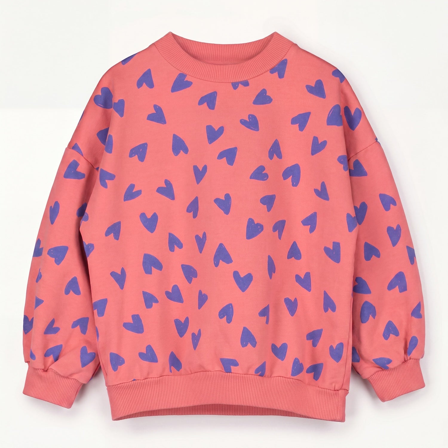 Lötiekids Hearts All Over Sweatshirt Coral