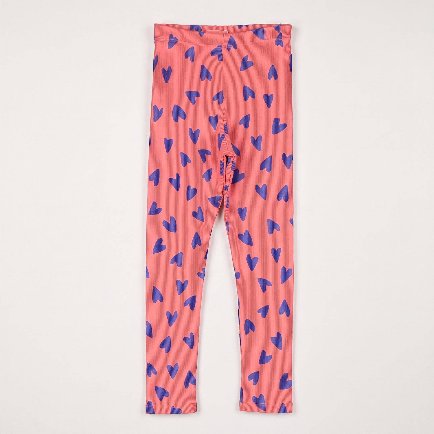 Lötiekids Cotton Rib Legging Coral Hearts All Over