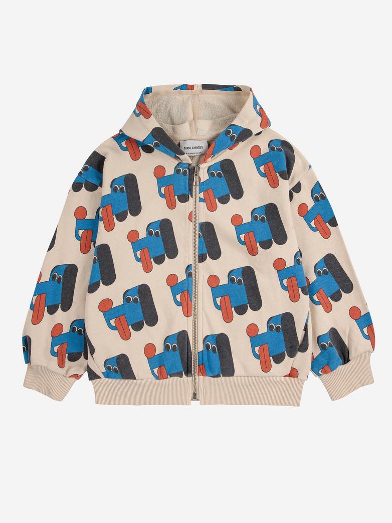 Bobo Choses Doggy Mate All Over Zipped Hoodie