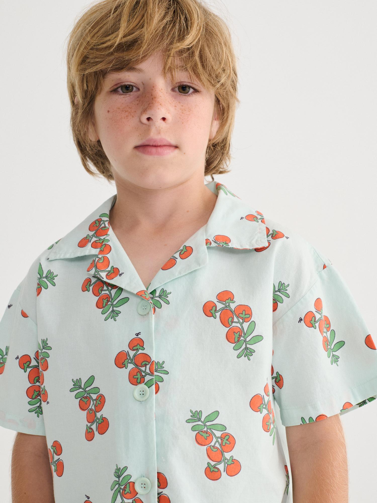 Bobo Choses Juicy Tomatoes All Over Woven Shirt