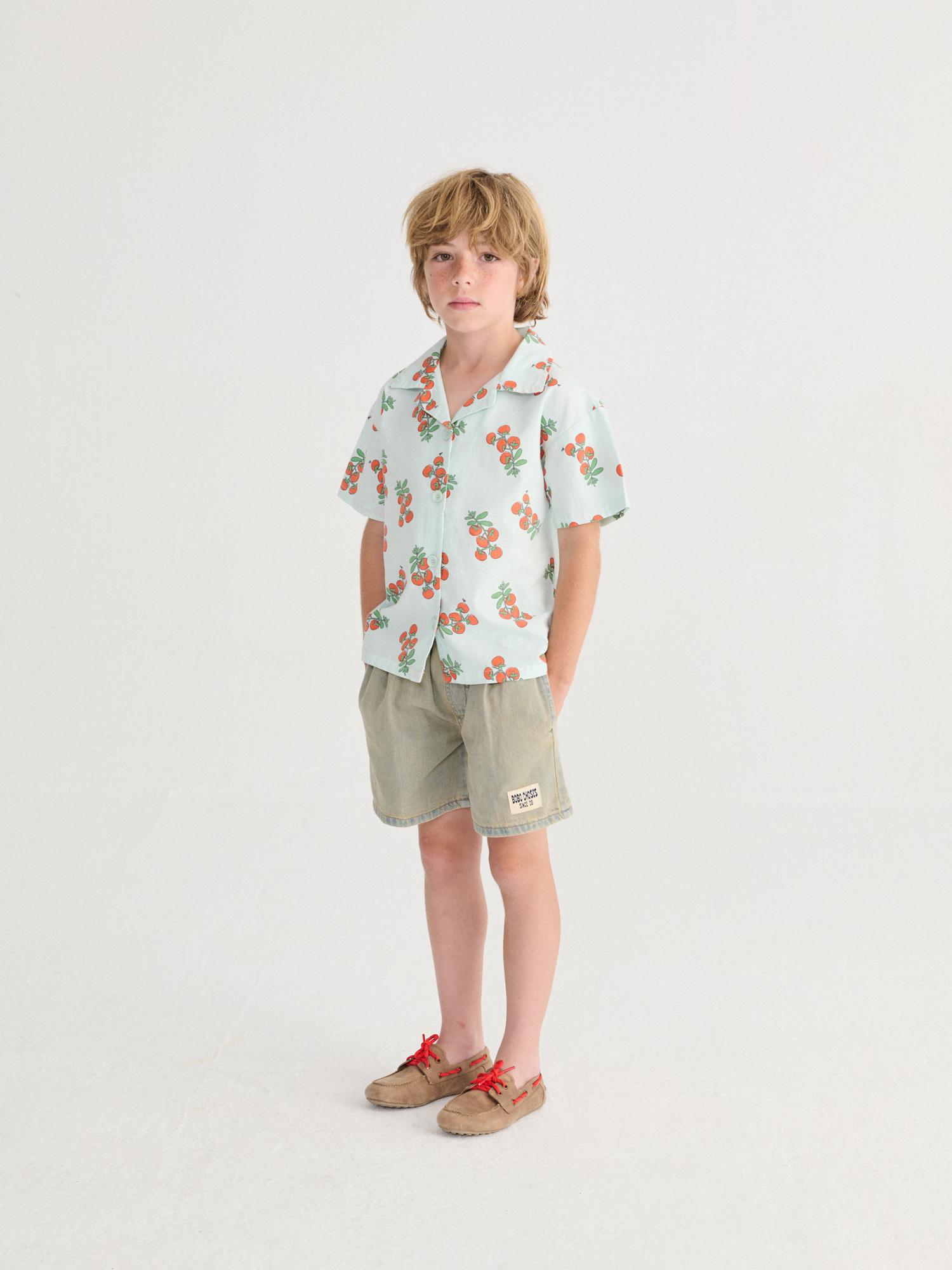 Bobo Choses Juicy Tomatoes All Over Woven Shirt