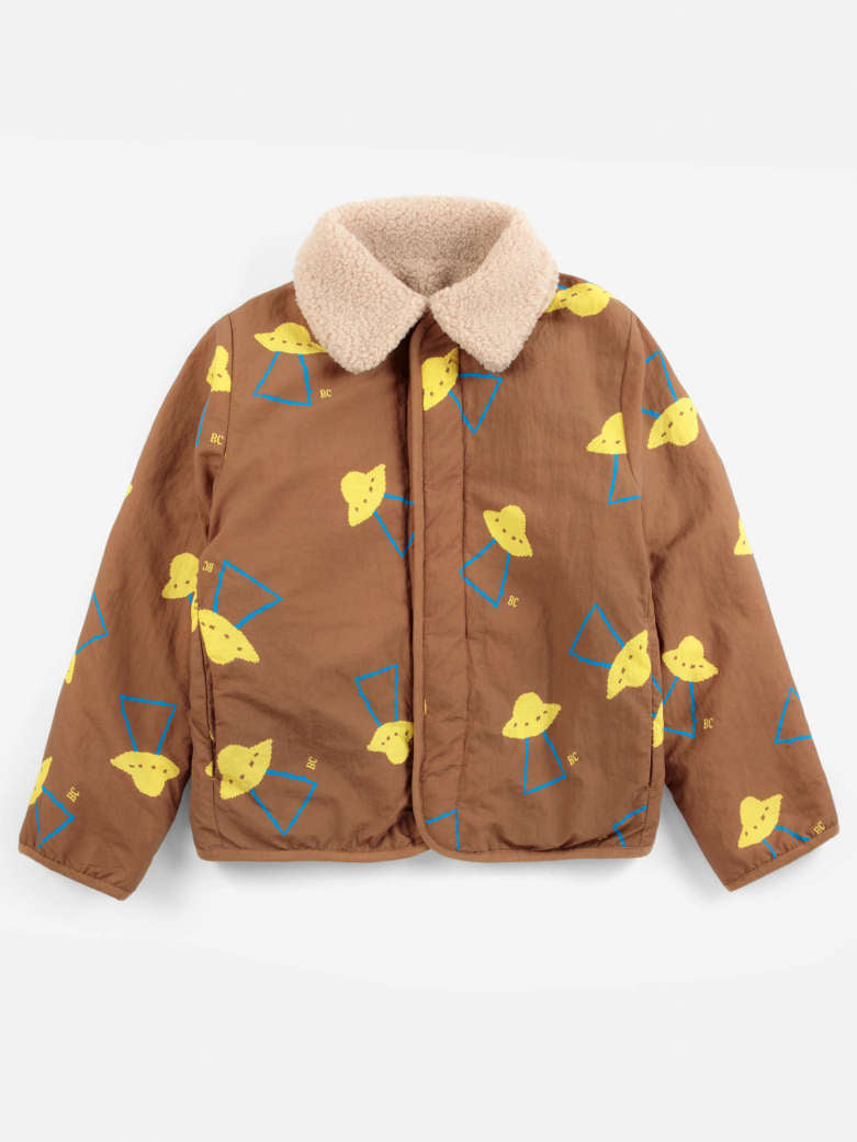 Bobo Choses Pixel Abduction All Over Reversible Winter Jacket