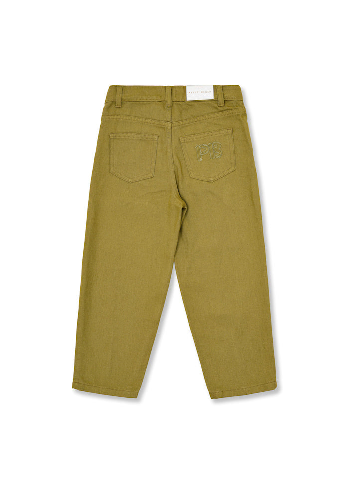 Petit Blush Ballon Fit Jeans Khaki