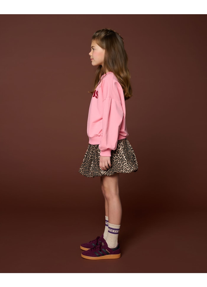 Petit Blush Ballon Skirt Leopard AOP