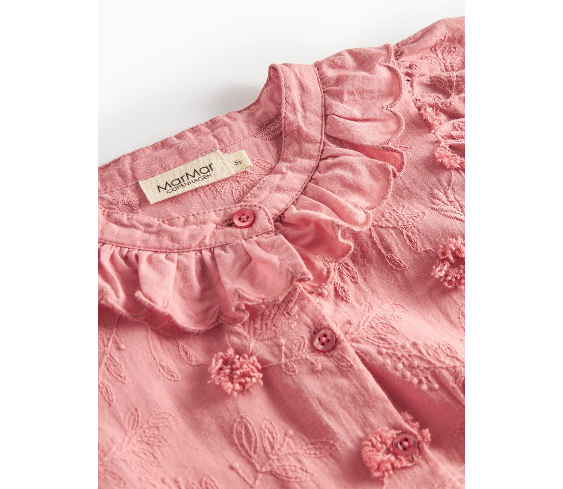 Marmar Copenhagen Dipa Embroidery Dress Pink Delight