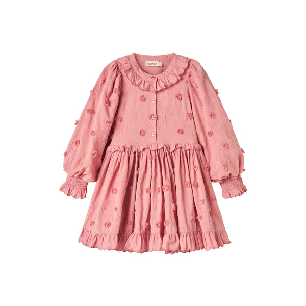 Marmar Copenhagen Dipa Embroidery Dress Pink Delight