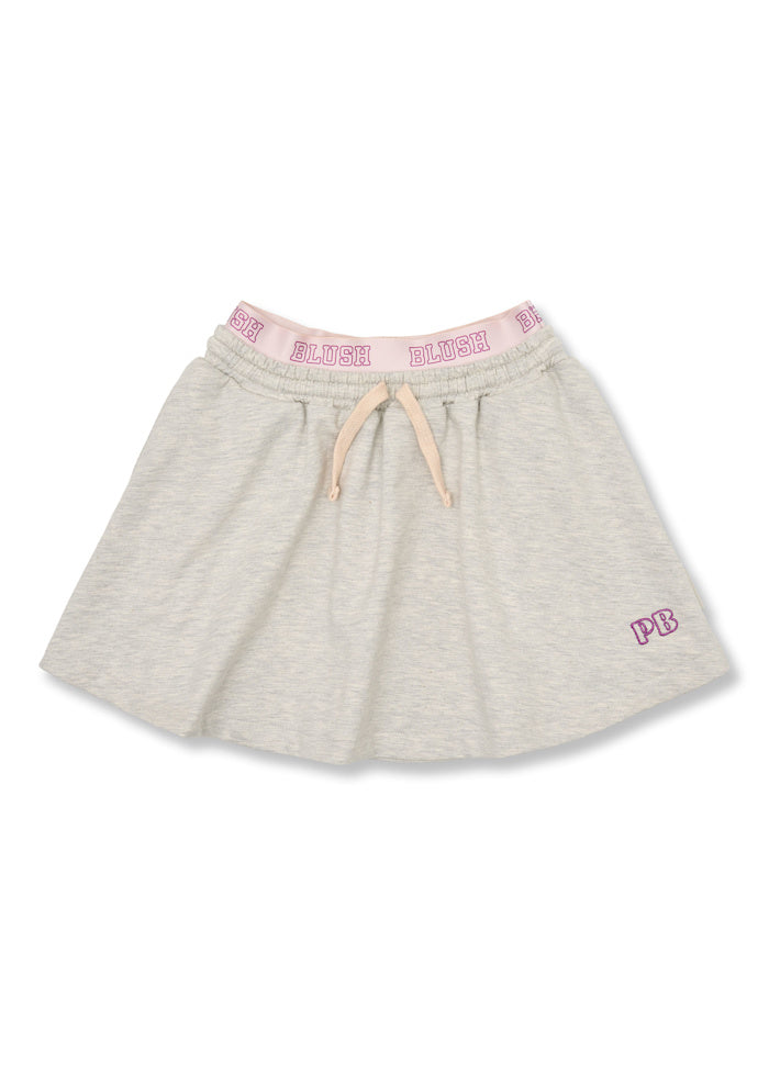 Petit Blush Mini Sweat Skirt Grey Melange