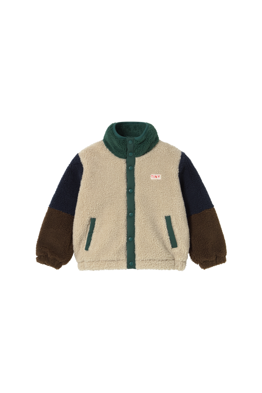 Tiny Cottons Color Block Sherpa Jacket