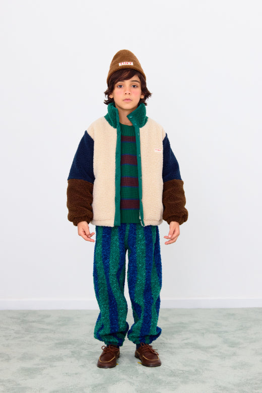 Tiny Cottons Color Block Sherpa Jacket