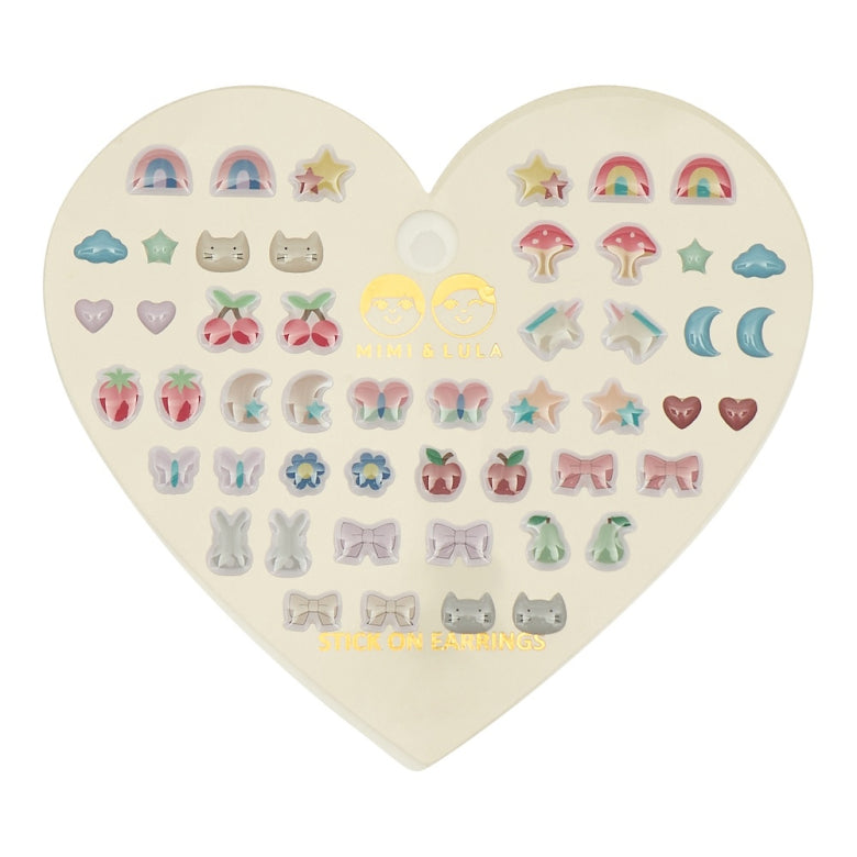 Mimi & Lula Mixed Novelty Stick On Earrings