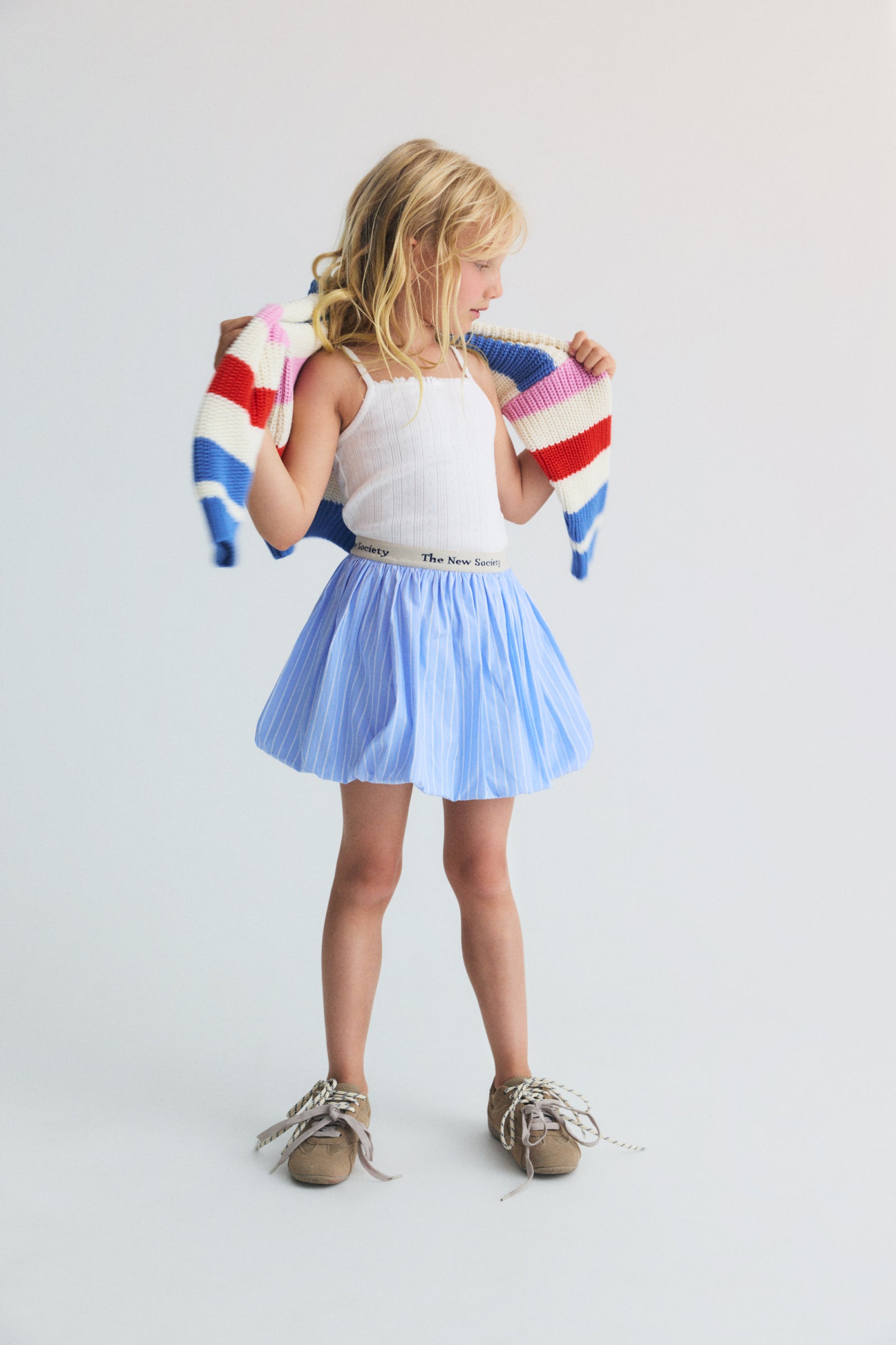 The New Society Ficus Skirt Stripes Rok