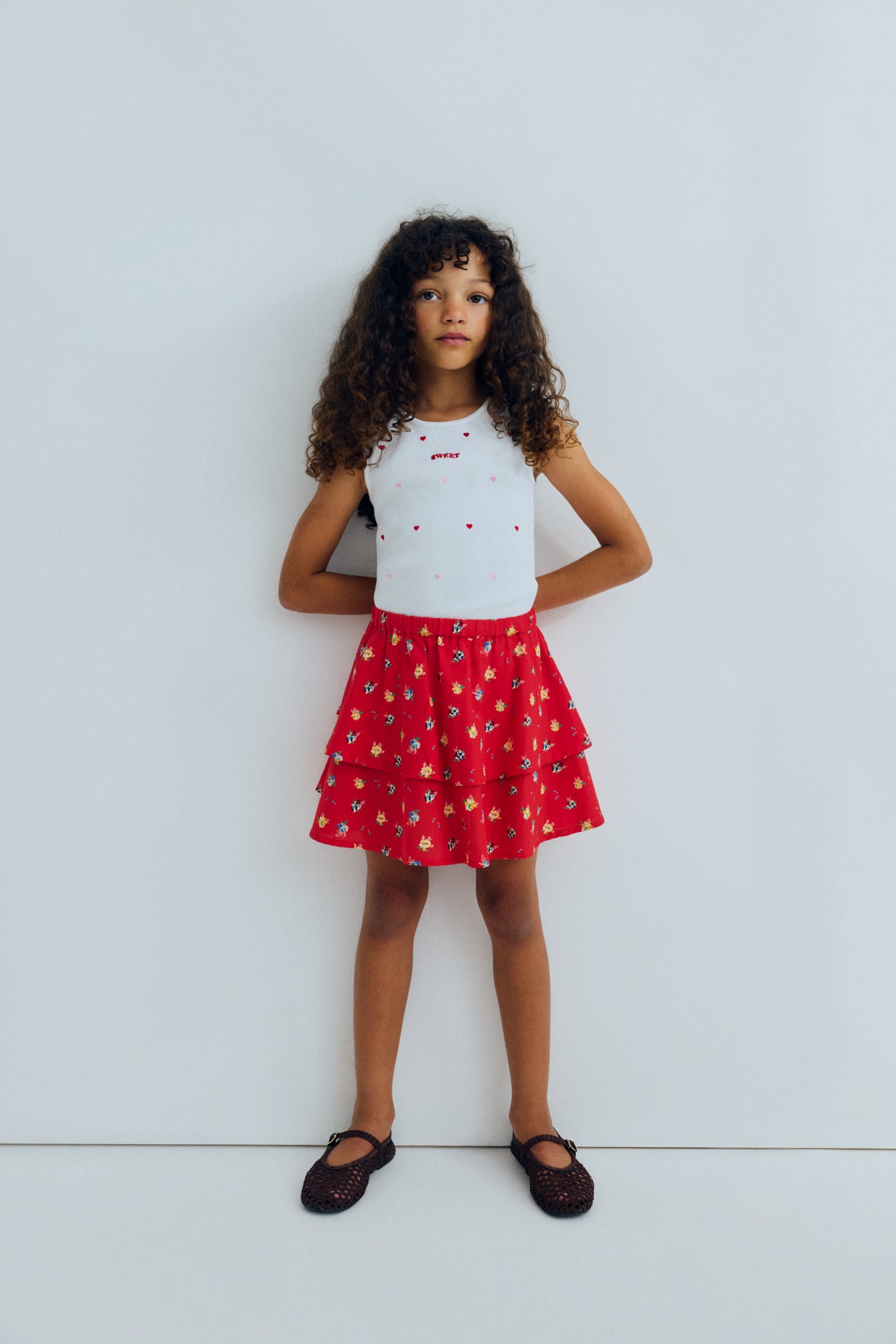 The New Society Petunia Tee Hearts Pure Cloud