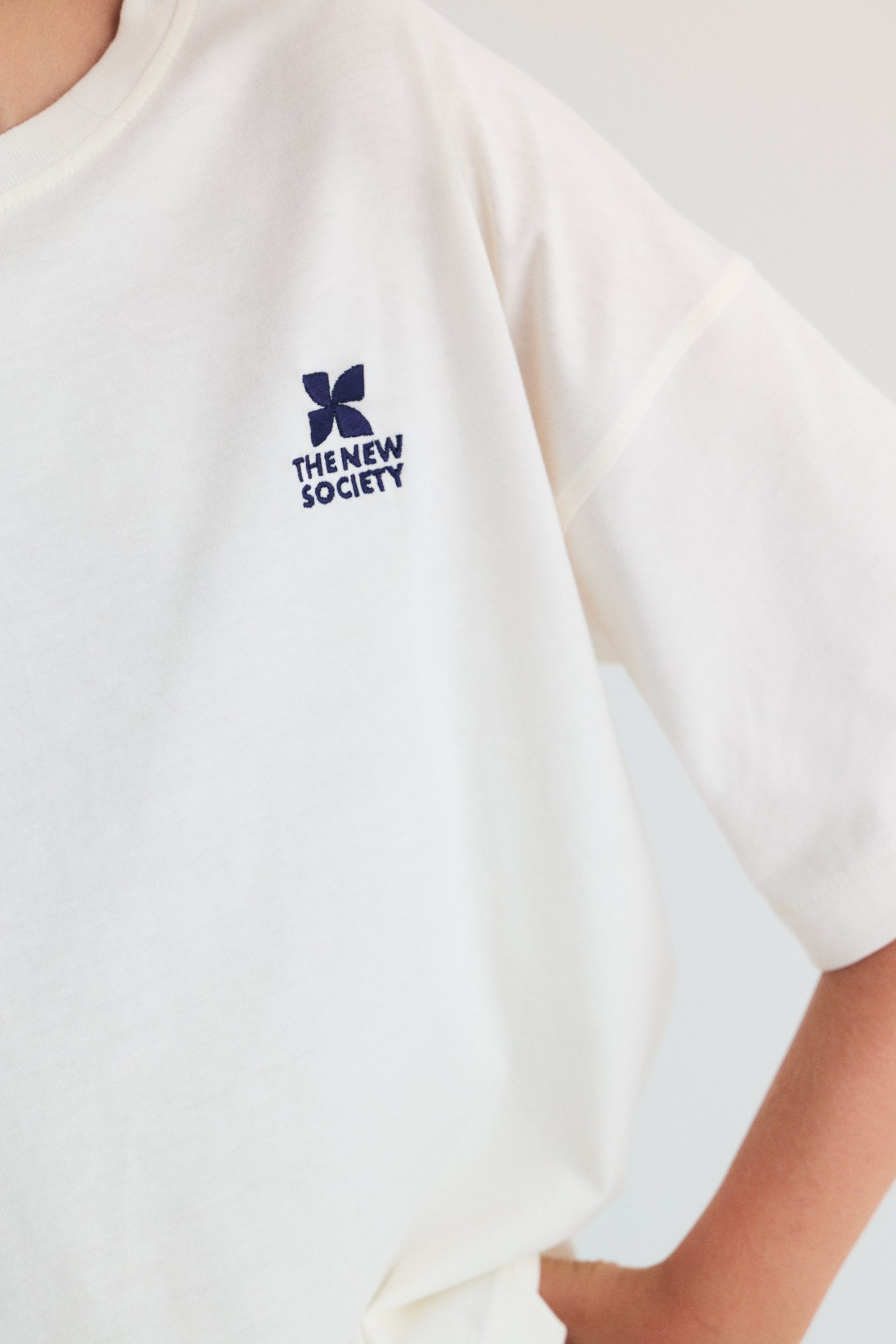 The New Society Logo Teen T-shirt Ecru