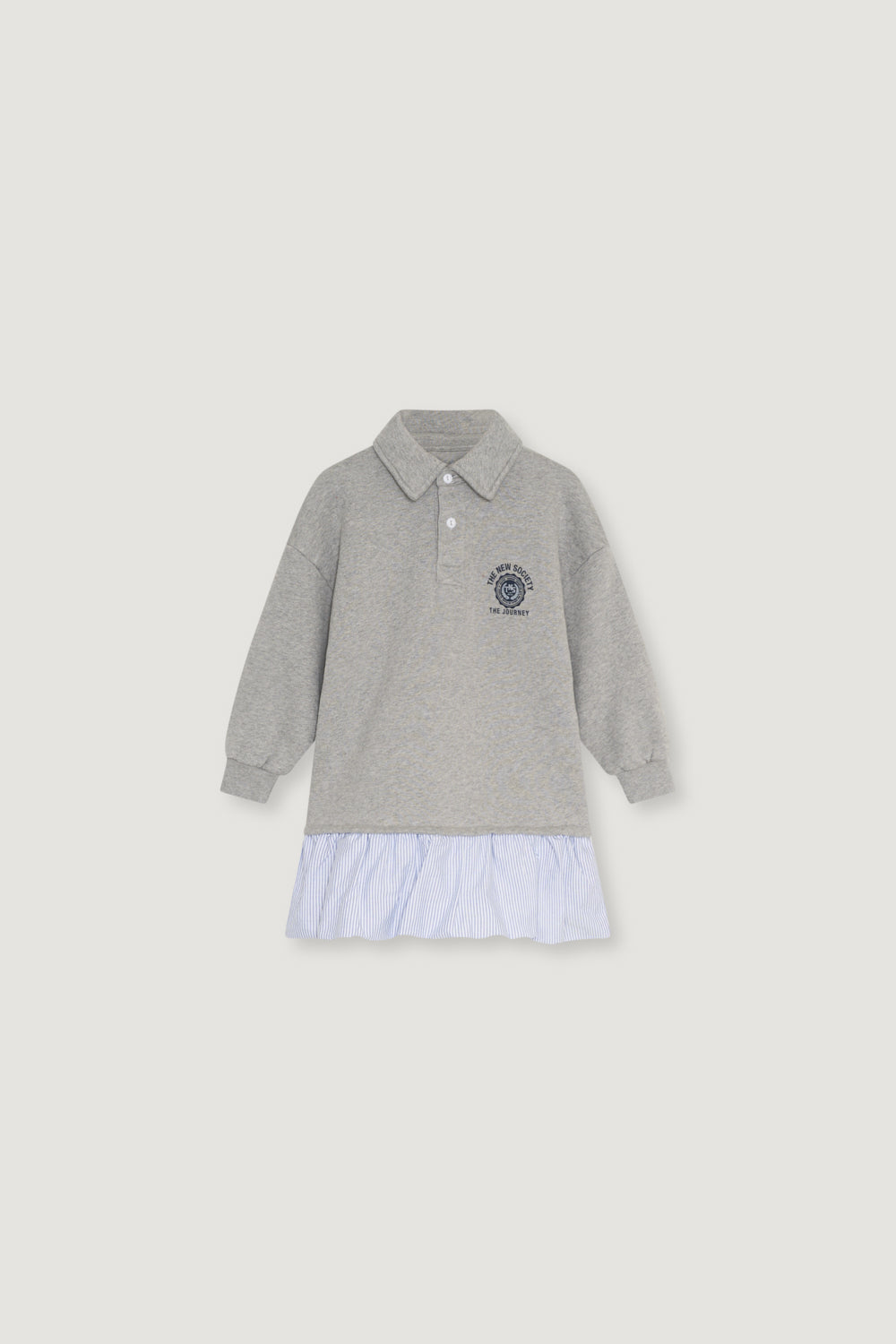The New Society Ash Dress Mid Grey Melange