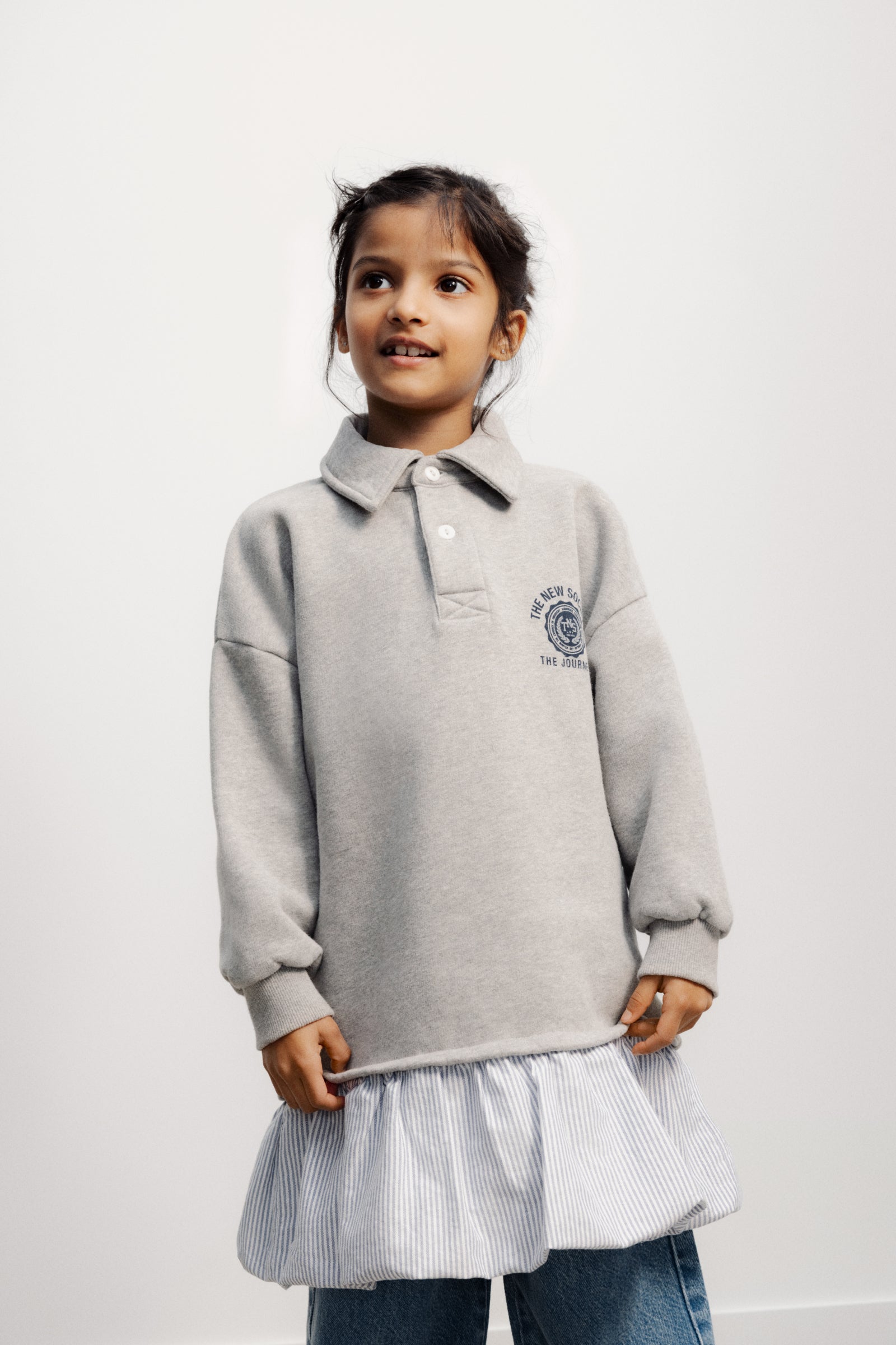 The New Society Ash Dress Mid Grey Melange