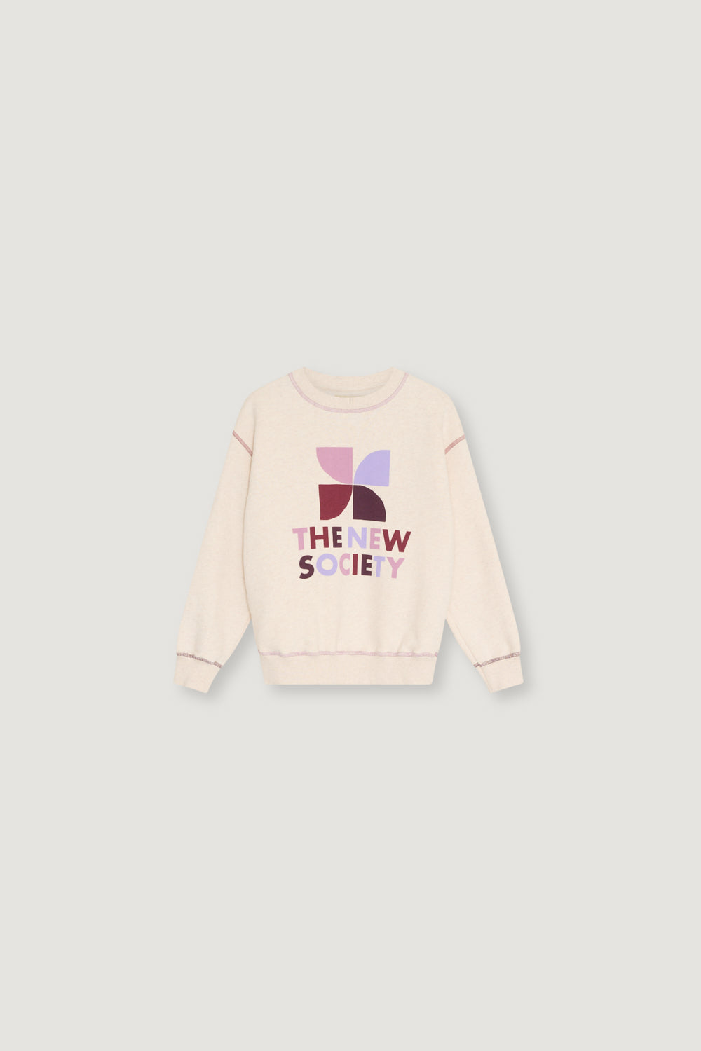 The New Society Sweatshirt Whisper White Melange Multicolor