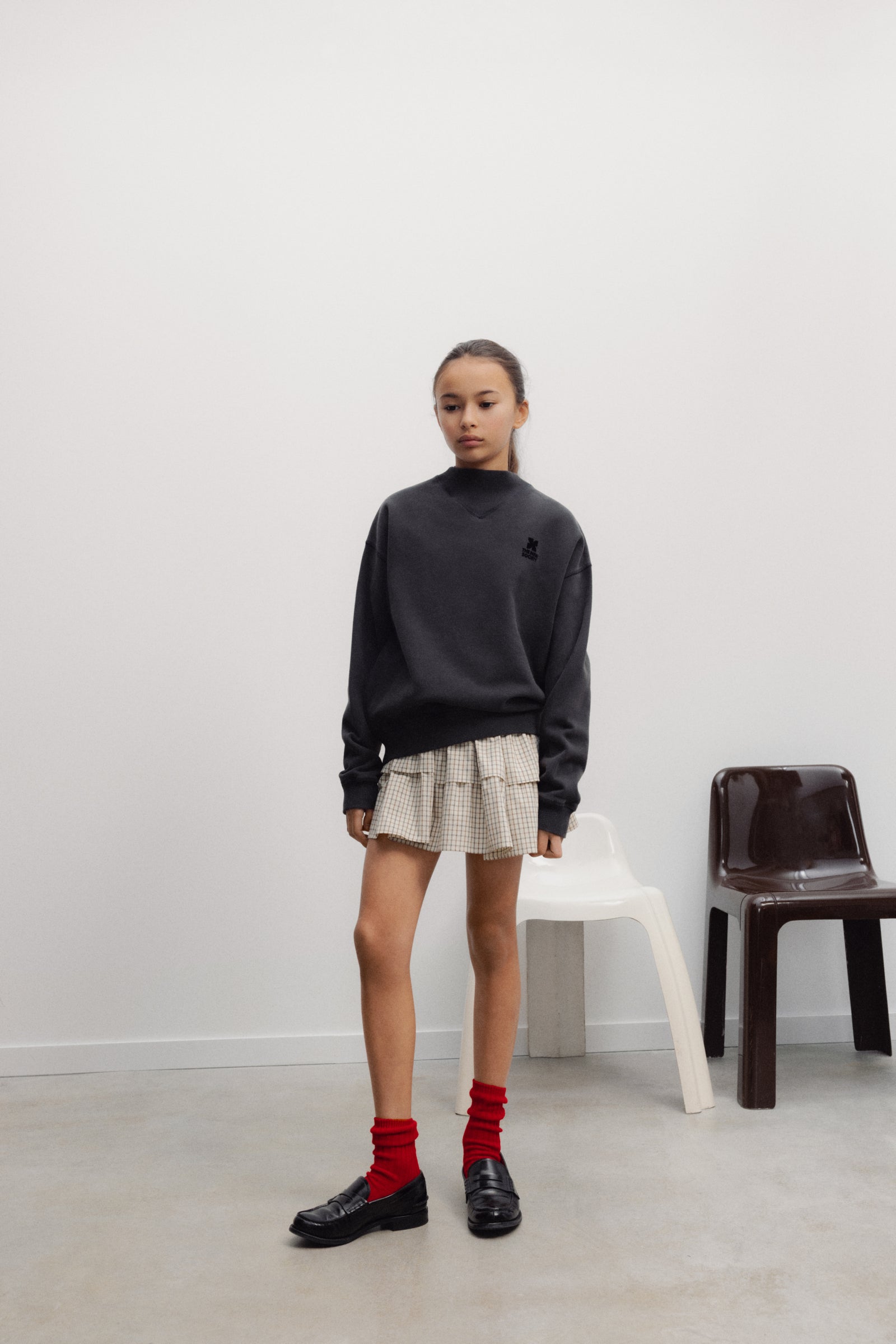 The New Society Logo Teen Sweatshirt Moonless Night