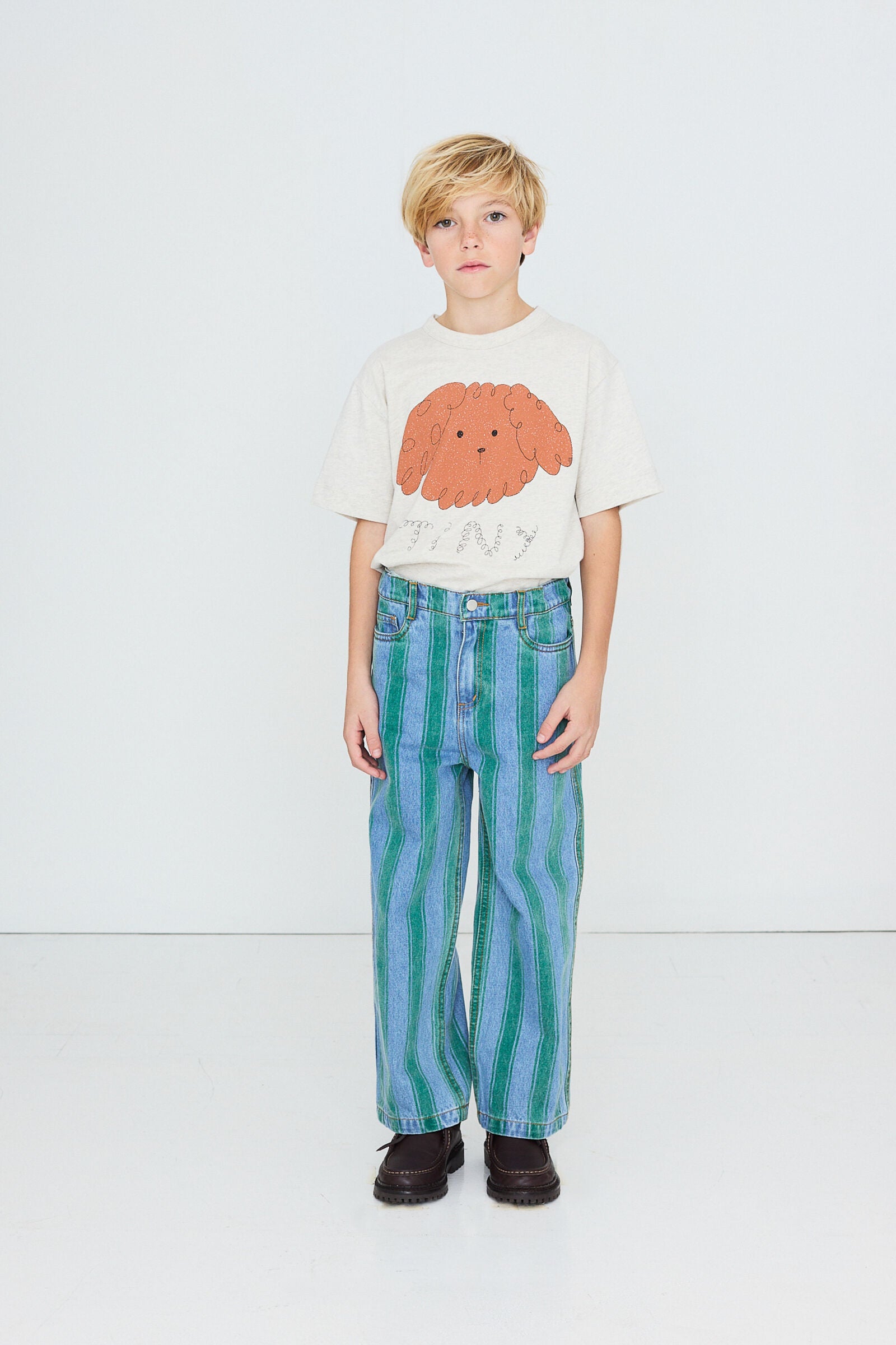 Tiny Cottons Retro Stripes Straight Denim Pants