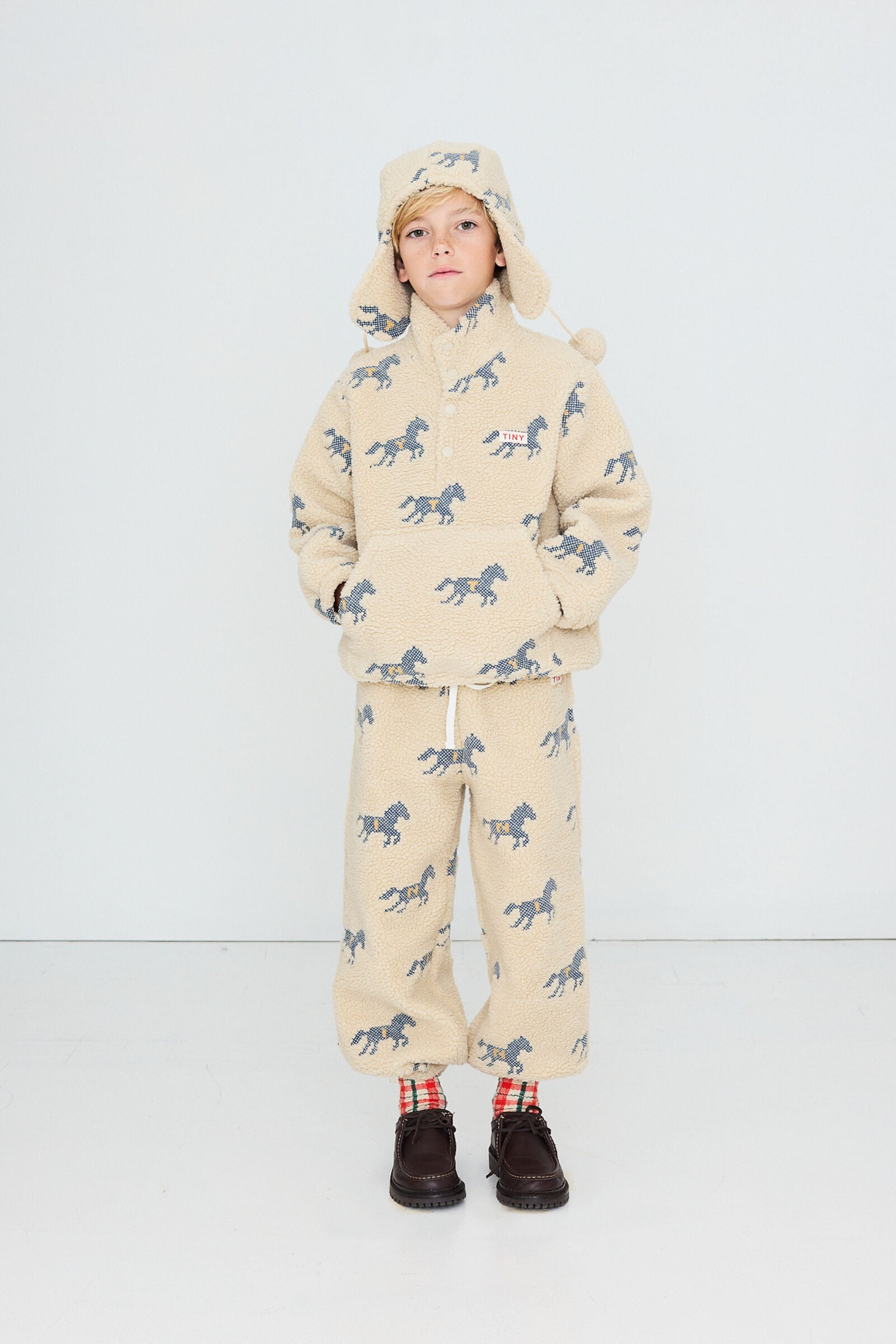 Tiny Cottons Horses Sherpa Sweatshirt