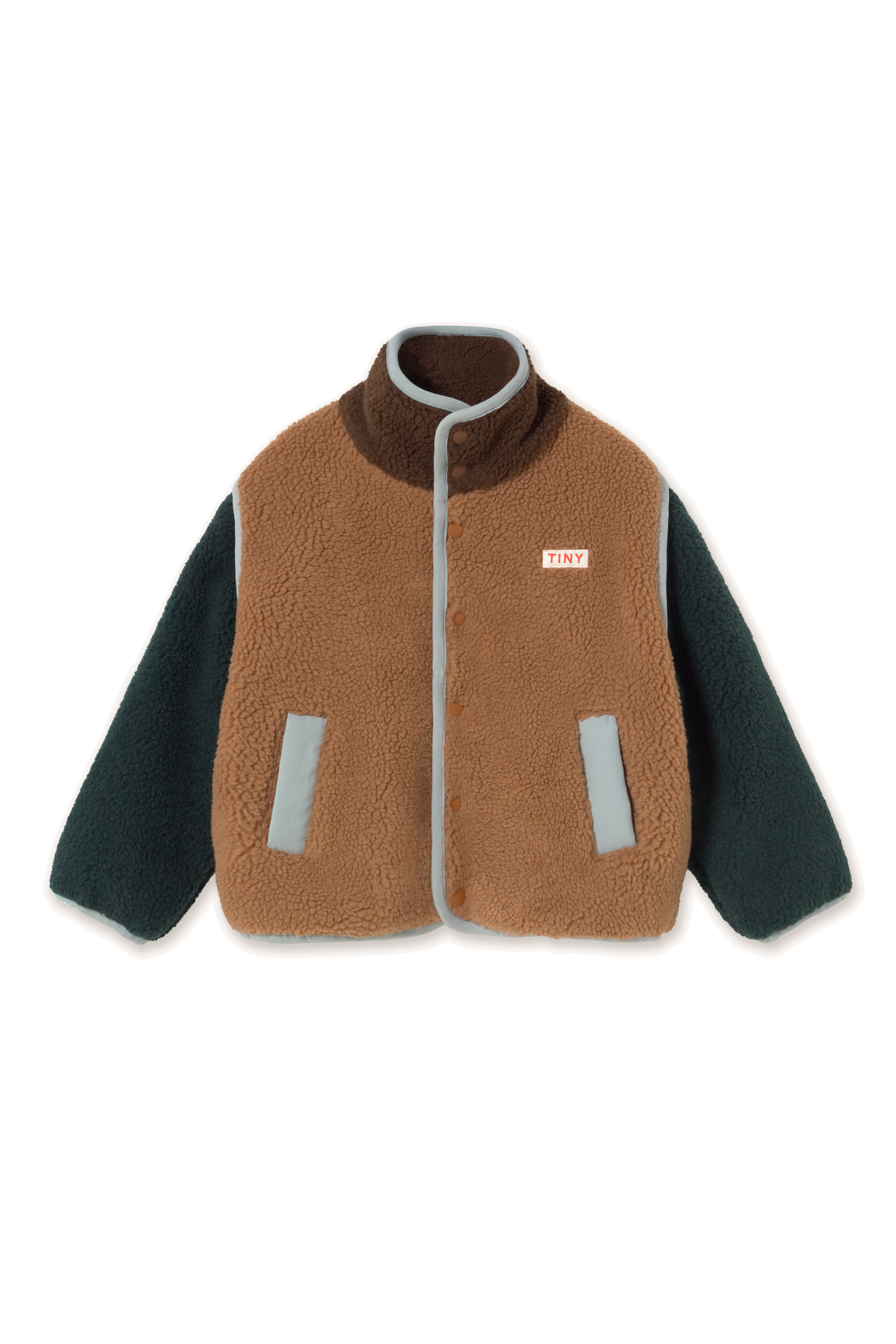 Tiny Cottons Color Block Sherpa Jacket