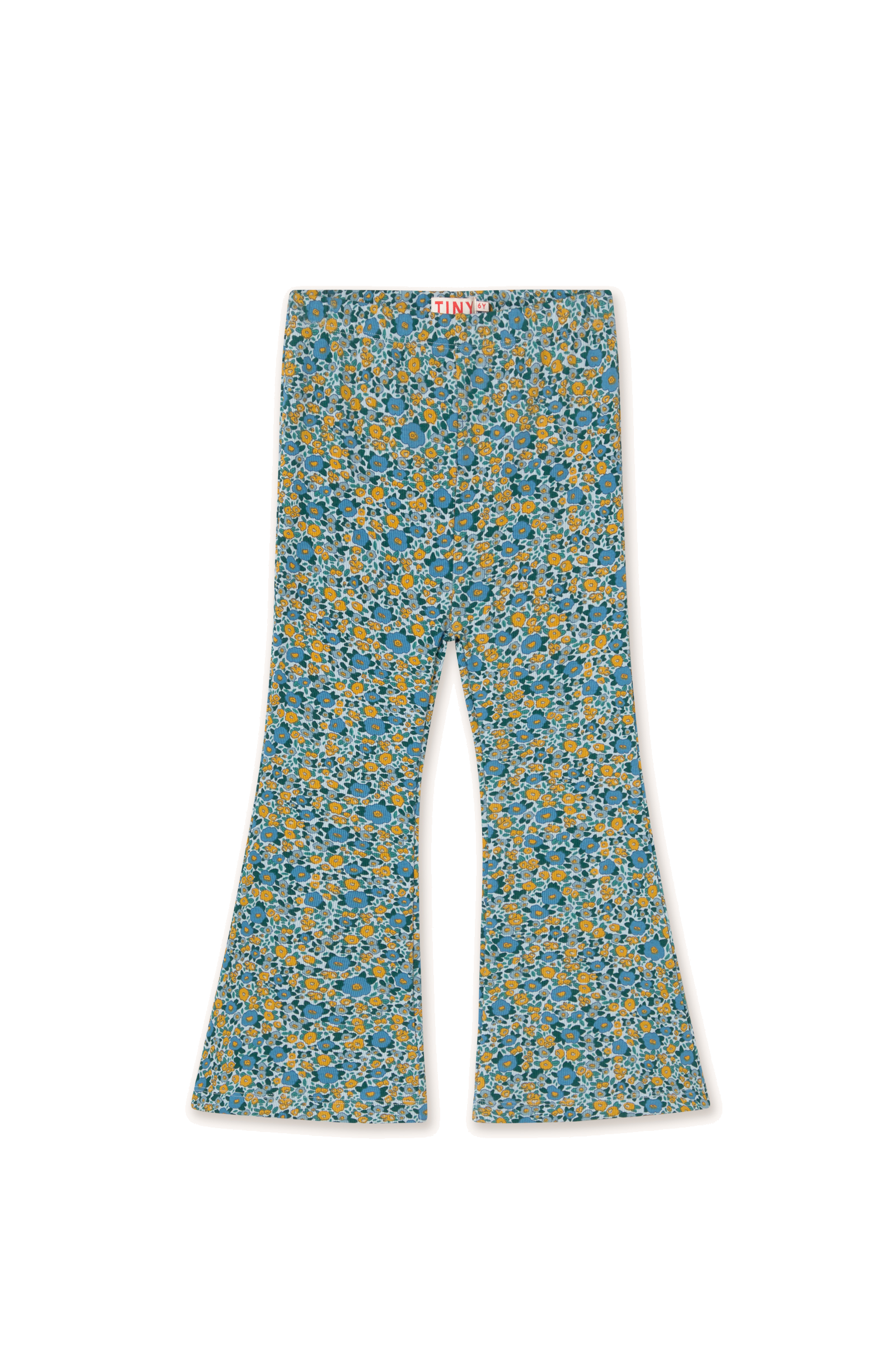 Tiny Cottons Flower Pattern Rib Pant