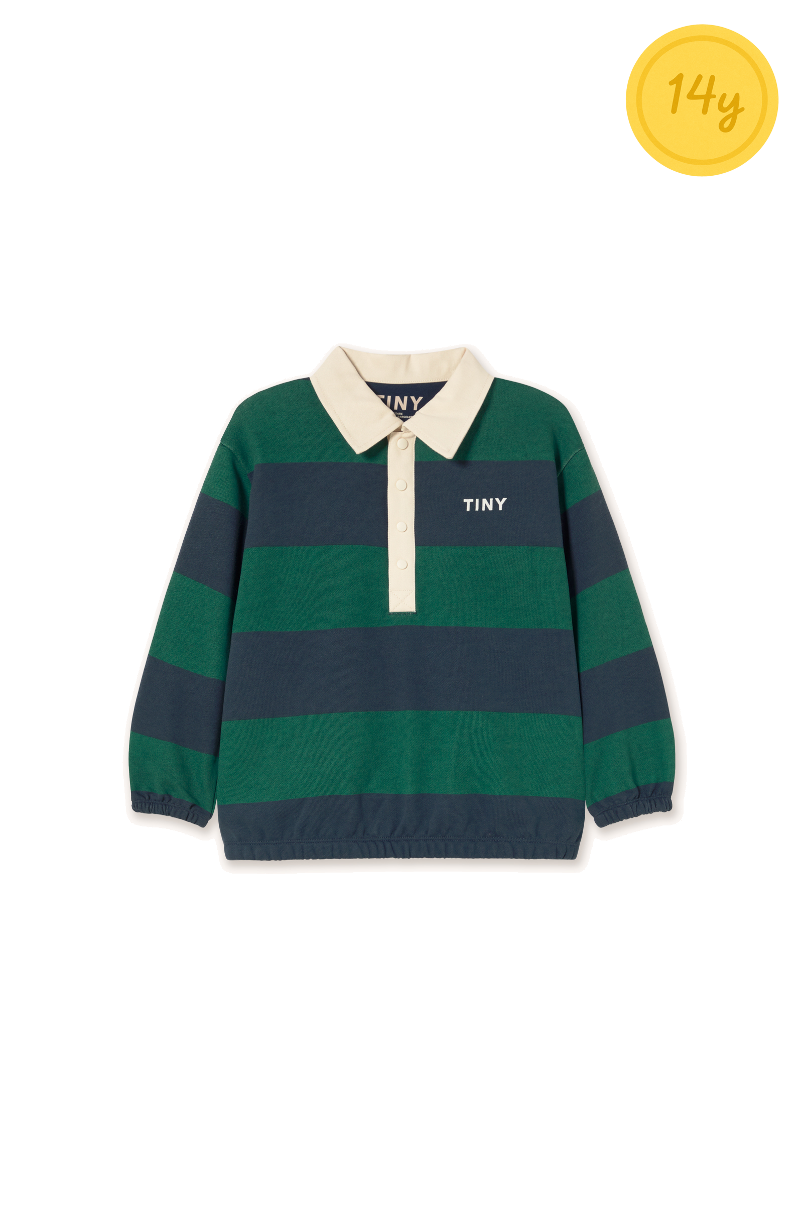 Tiny Cottons Navy Stripes Polo Sweater