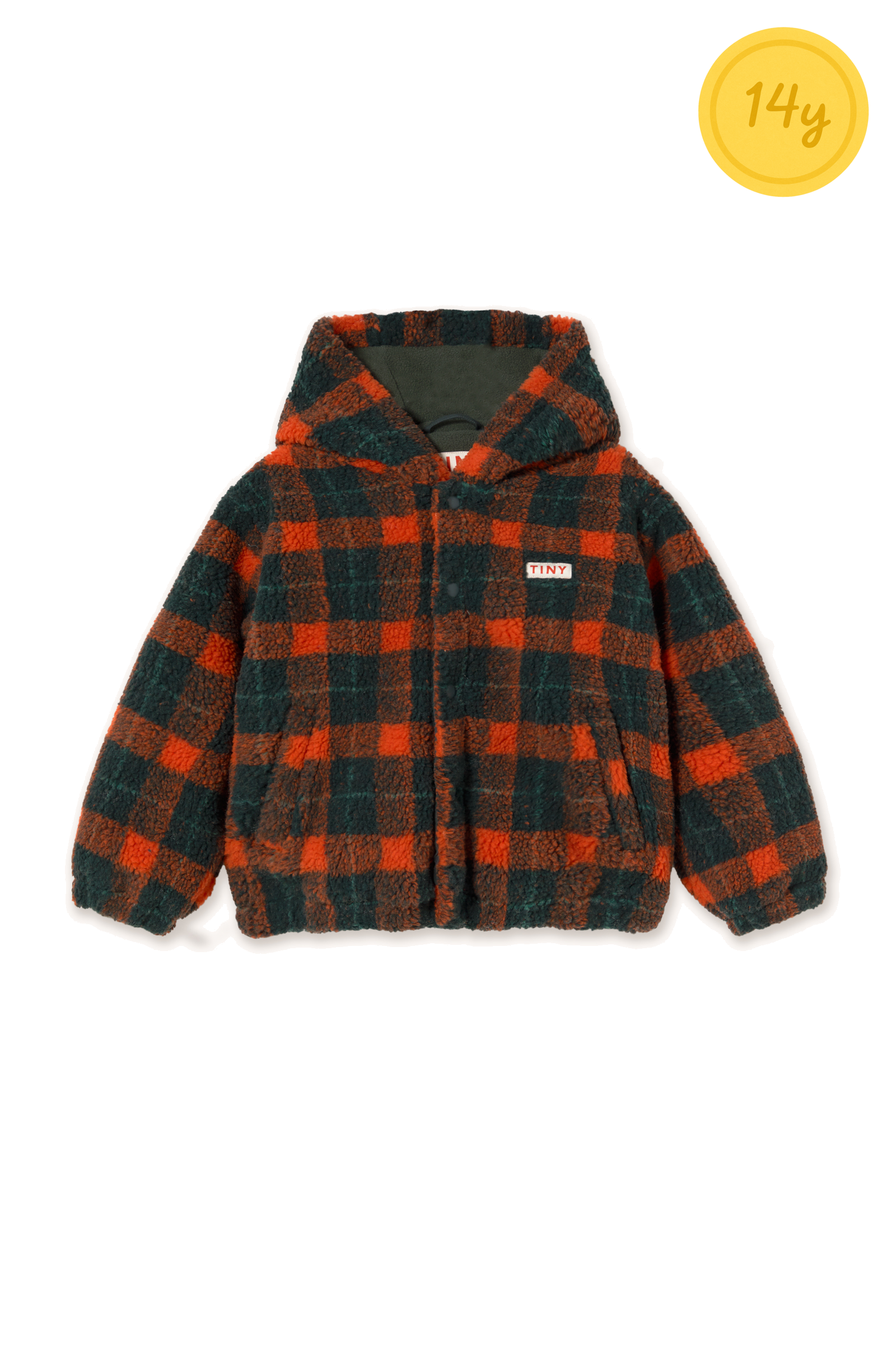 Tiny Cottons Red Check Sherpa Hoodie