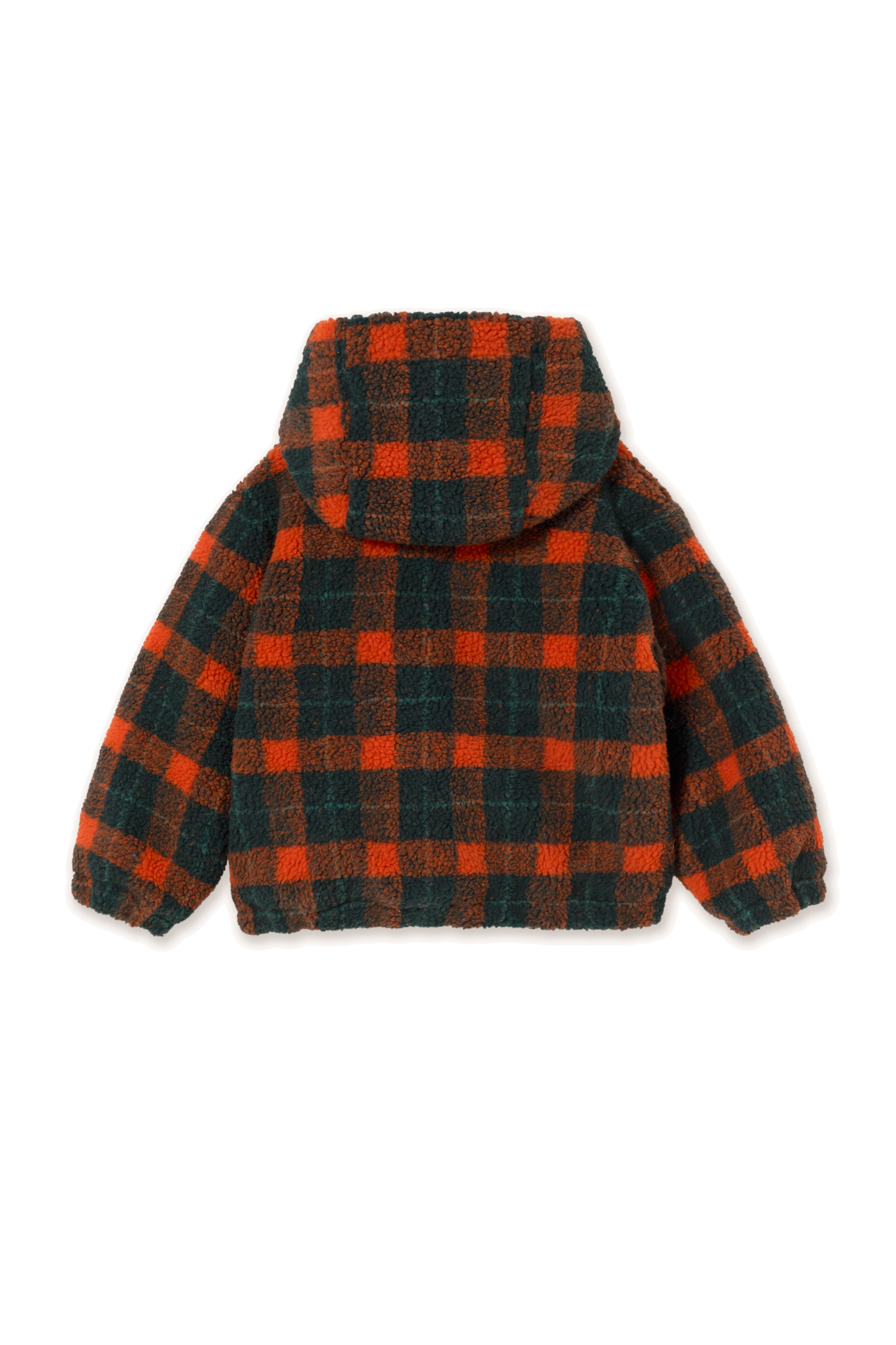 Tiny Cottons Red Check Sherpa Hoodie