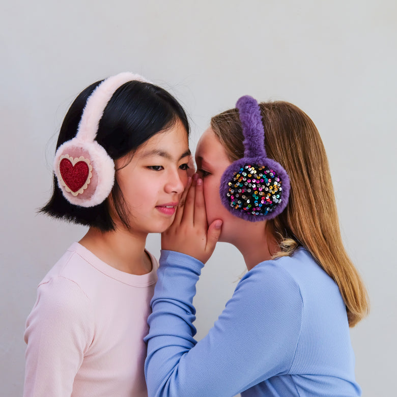 Mimi & Lula Creamy Heart Earmuffs