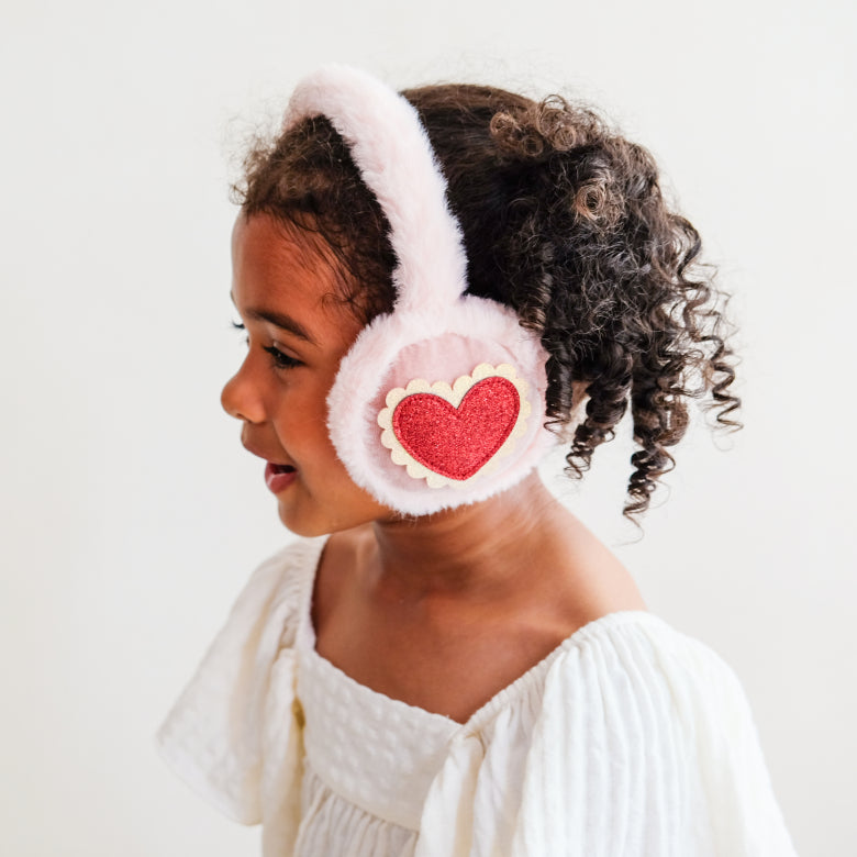 Mimi & Lula Creamy Heart Earmuffs