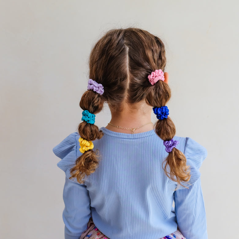 Mimi & Lula Bright Satin Scrunchies