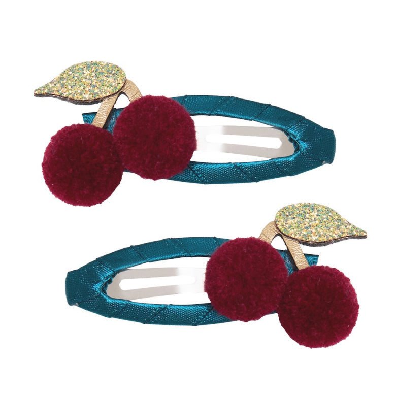 Mimi & Lula Pom Pom Cherries Hair Clip