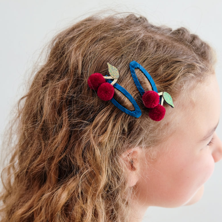 Mimi & Lula Pom Pom Cherries Hair Clip
