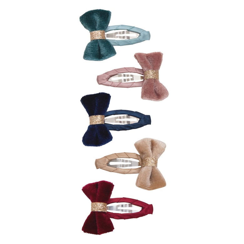 Mimi & Lula Tinkerbell Velvet Bow Mini Hair Clips