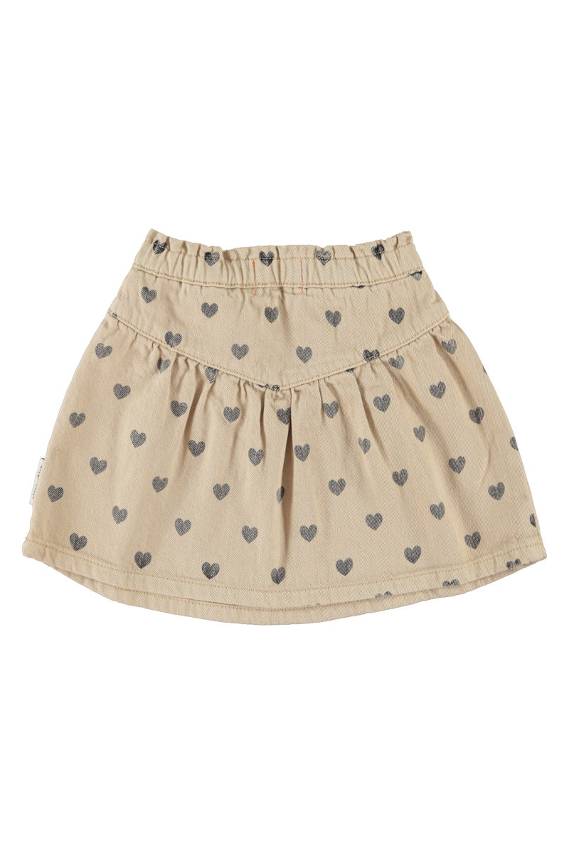 Piupiuchick Short Skirt W/Black Hearts