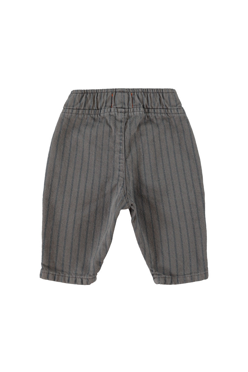 Piupiuchick Baby Trousers Grey W/Black Stripes