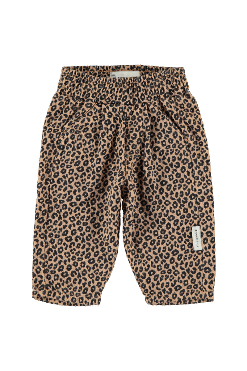 Piupiuchick Unisex Baby Trousers Brown W/ Animal Print