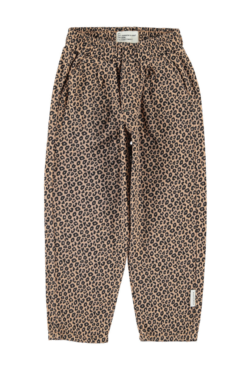 Piupiuchick Unisex Trousers Brown W/ Animal Print